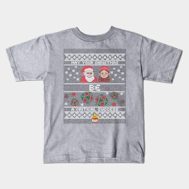 Critical Successful Christmas - Ugly Sweater Kids T-Shirt by KYFriedDice